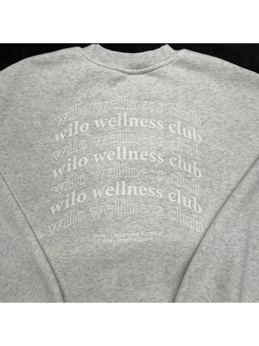 Wilo Wellness Club Grey Sweatshirt Small 50% Cotton 50% Polyester Crewneck Light